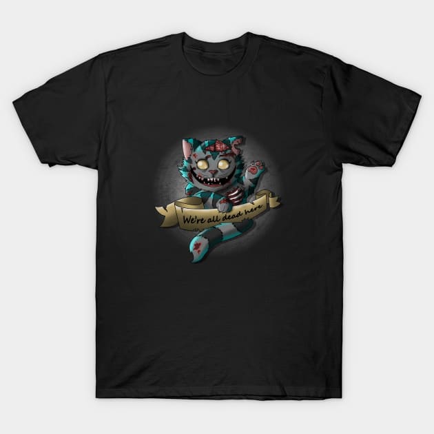 The Zombie Cheshire Cat T-Shirt by NemiMakeit